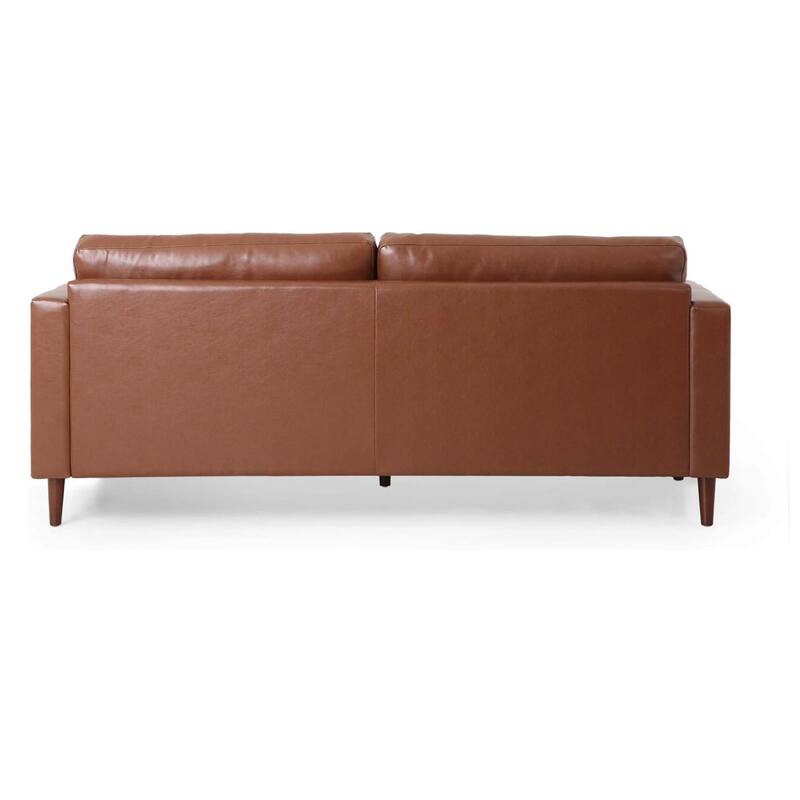 Comfy 3-seat Sofa with Wooden Legs, PU, for Living Room and Study