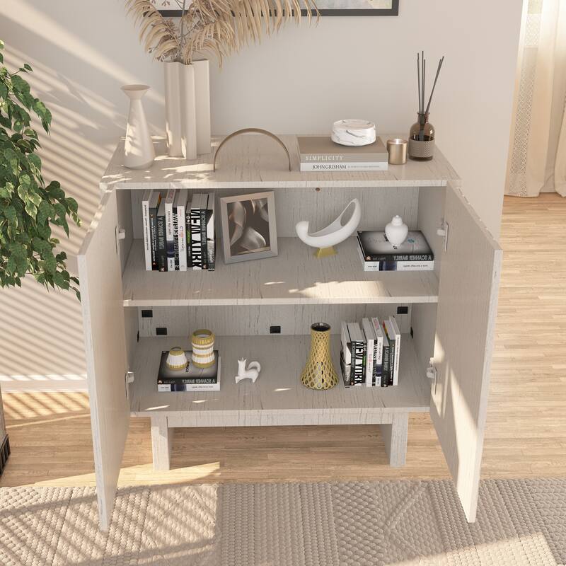 Clihome Furniture Wood 2-Door Accent Cabinet