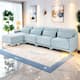 Option 4 Seater with Ottoman Blue