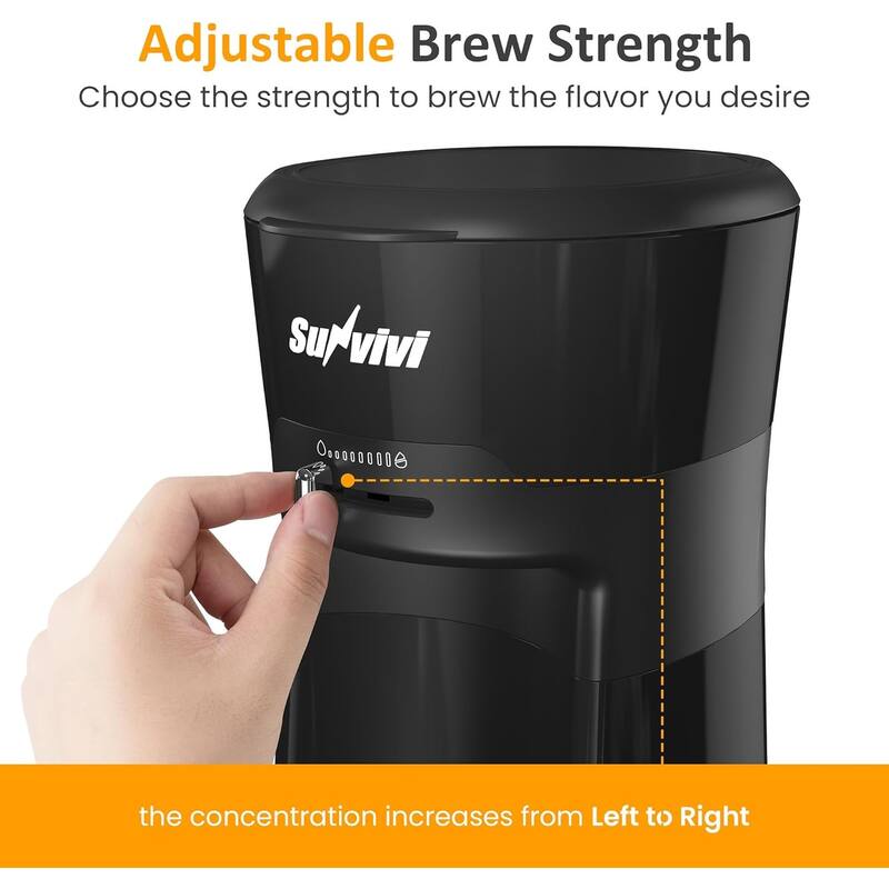 20 Oz Iced Coffee Maker with Reusable Filter, Insulated Pitcher