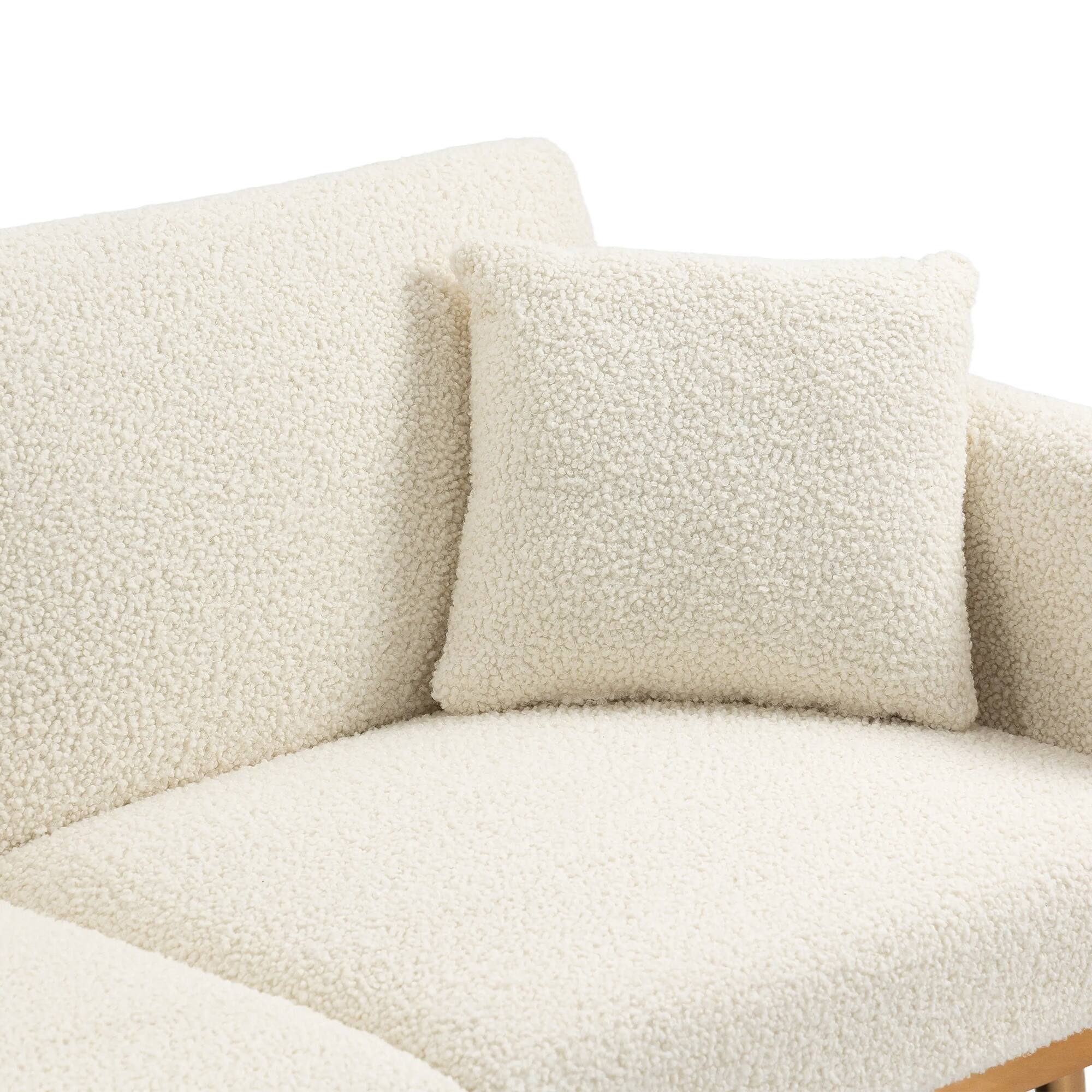 White Teddy Futon Sofa Bed Couch, Teddy Fabric Loveseat Recliners Deep