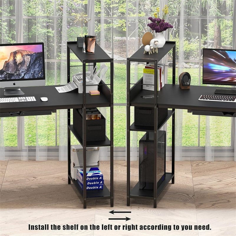 Mission Desk with Side Shelf