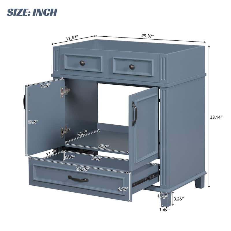 Bathroom Storage Cabinet with Soft Closing Doors