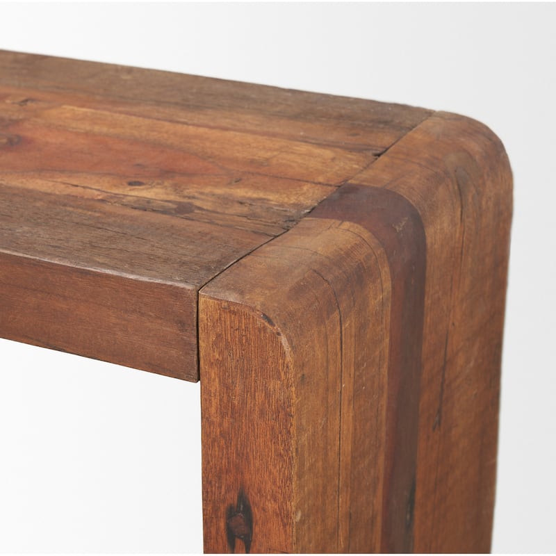 Estelle Rustic Brown Reclaimed Wood Console Table