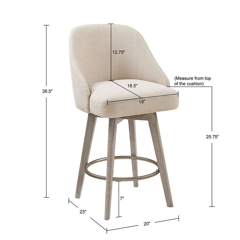 Madison Park Walsh Counter Stool With 360 degree Swivel Seat