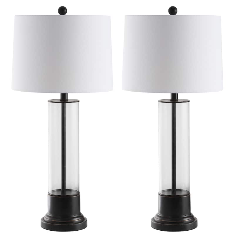 SAFAVIEH Lighting Tamta 31-inch Black LED Table Lamp (Set of 2) - 14"x14"x30.5" - 14Wx14Dx31H
