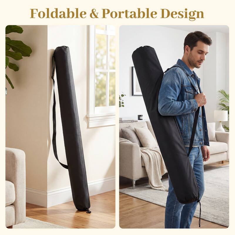 Gymax Round Poker Mat for Texas Hold'em 47'' 8-Player Poker Table Top - Green