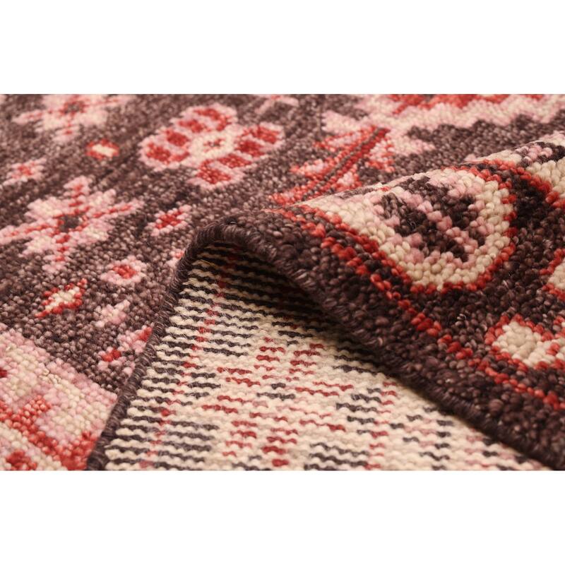 ECARPETGALLERY Hand-knotted Jules Serapi Dark Brown Wool Rug - 5'5 x 7'7