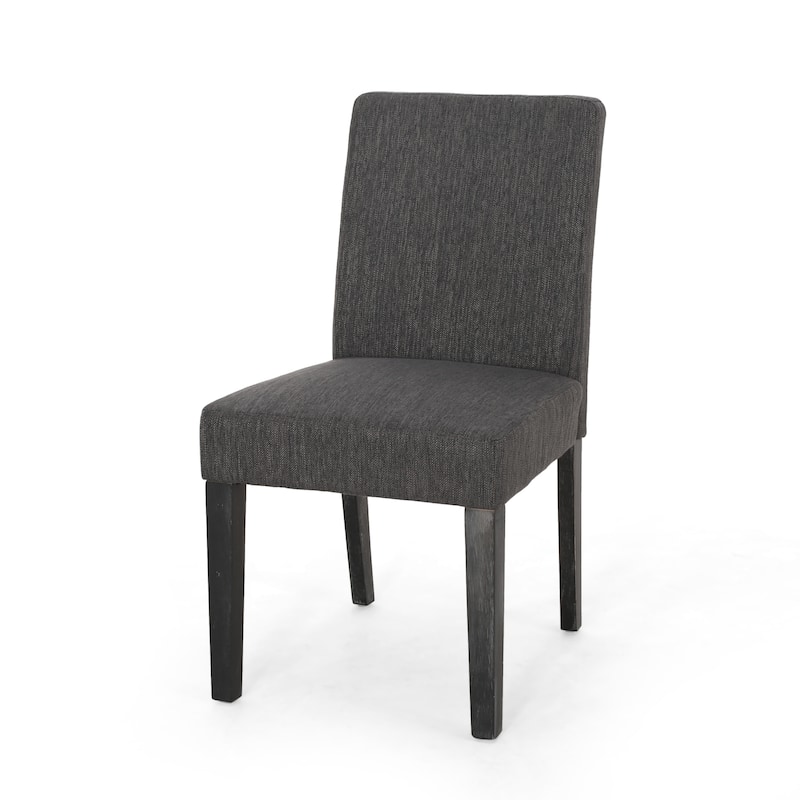 Armless Upholstered Dining Chairs Set of 2, Modern Fabric Side Chair with Tapered Legs Kitchen Dining Chairs