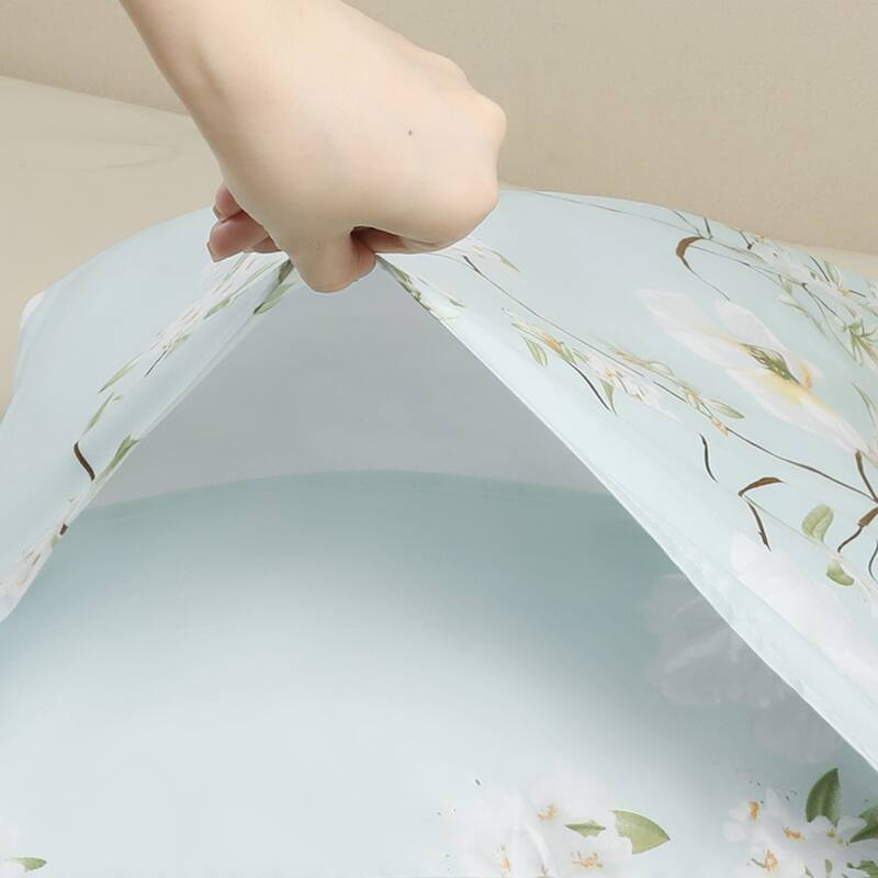 2Pcs Pillowcase w Envelope Closure Floral Pillow Cases for Hair & Skin - Green