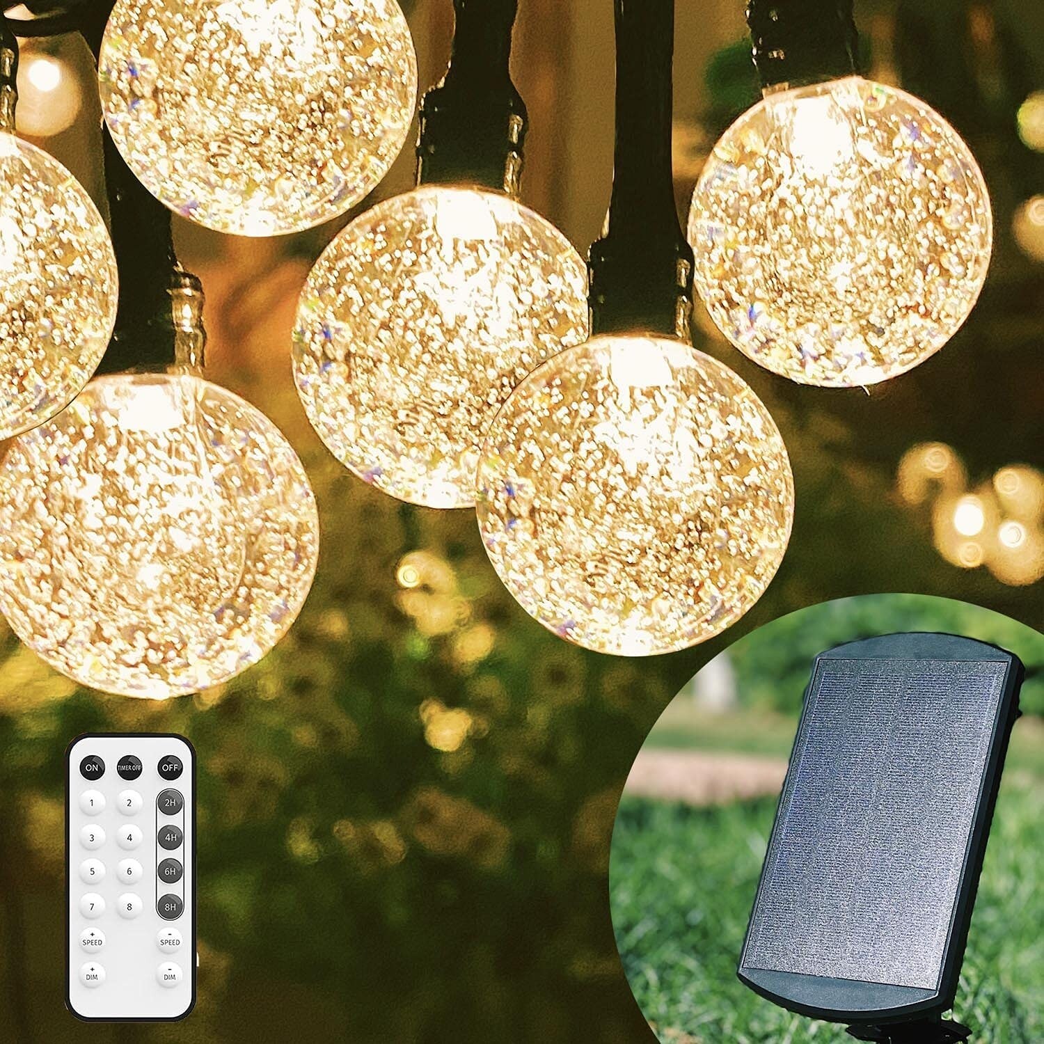 70 LEDs 40 Ft Crystal Globe Lights with Remote Warm White Yellow Bed Bath Beyond 35086132