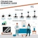 preview thumbnail 14 of 26, Auri™ 22 inch Ceiling Fan with Remote Control and Dimmable Lights