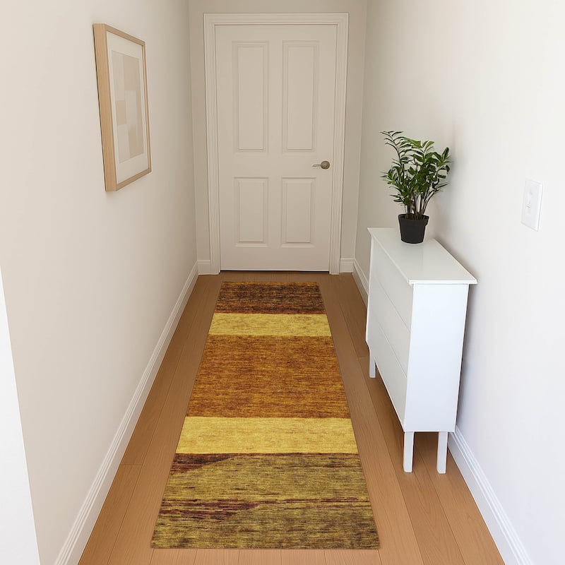 Premium Washable Super Soft Ombre Gabbeh Mayfield Rug - Terracotta - 2'3" x 7'6"