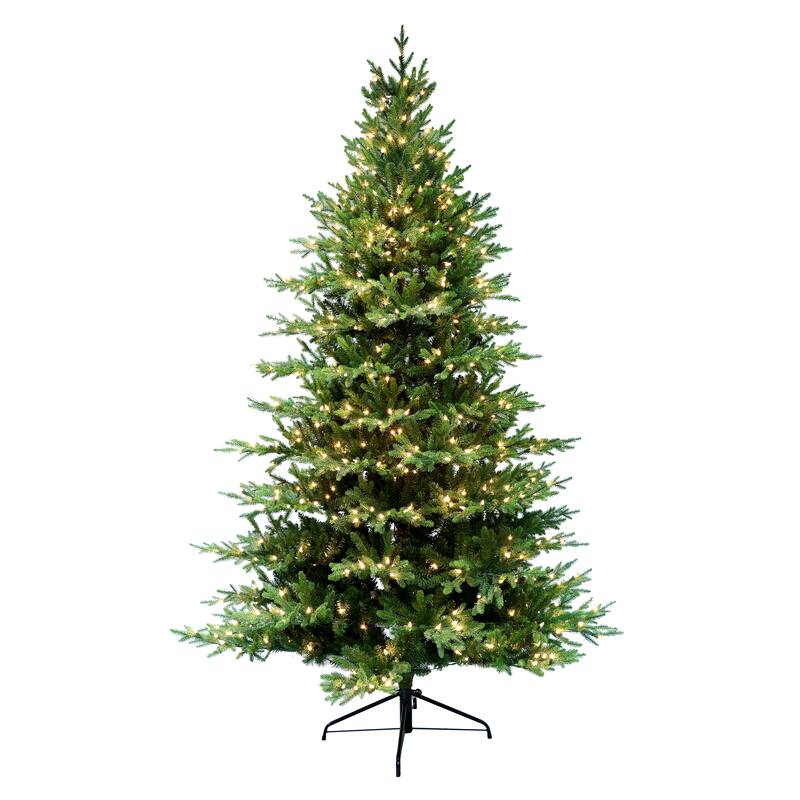 Puleo International 6.5 ft. Pre-Lit Balsam Artificial Fir Tree with 400 Warm White LED Lights