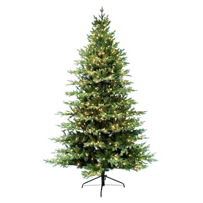 Puleo International 6.5 ft. Pre-Lit Balsam Artificial Fir Tree with 400 Warm White LED Lights