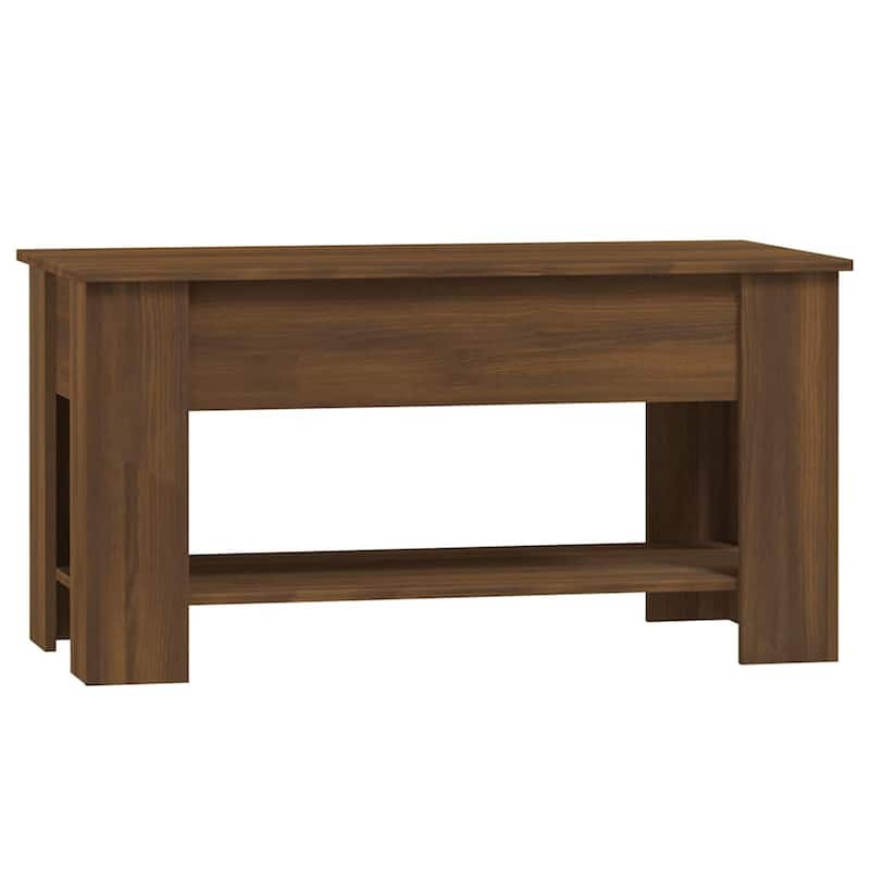 vidaXL Coffee Table Lift Top End Table Accent Side Sofa Table Engineered Wood - 39.8" x 19.3" x 20.5"