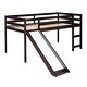 preview thumbnail 16 of 14, Twin Size Wooden Loft Bed with Slide and Ladder