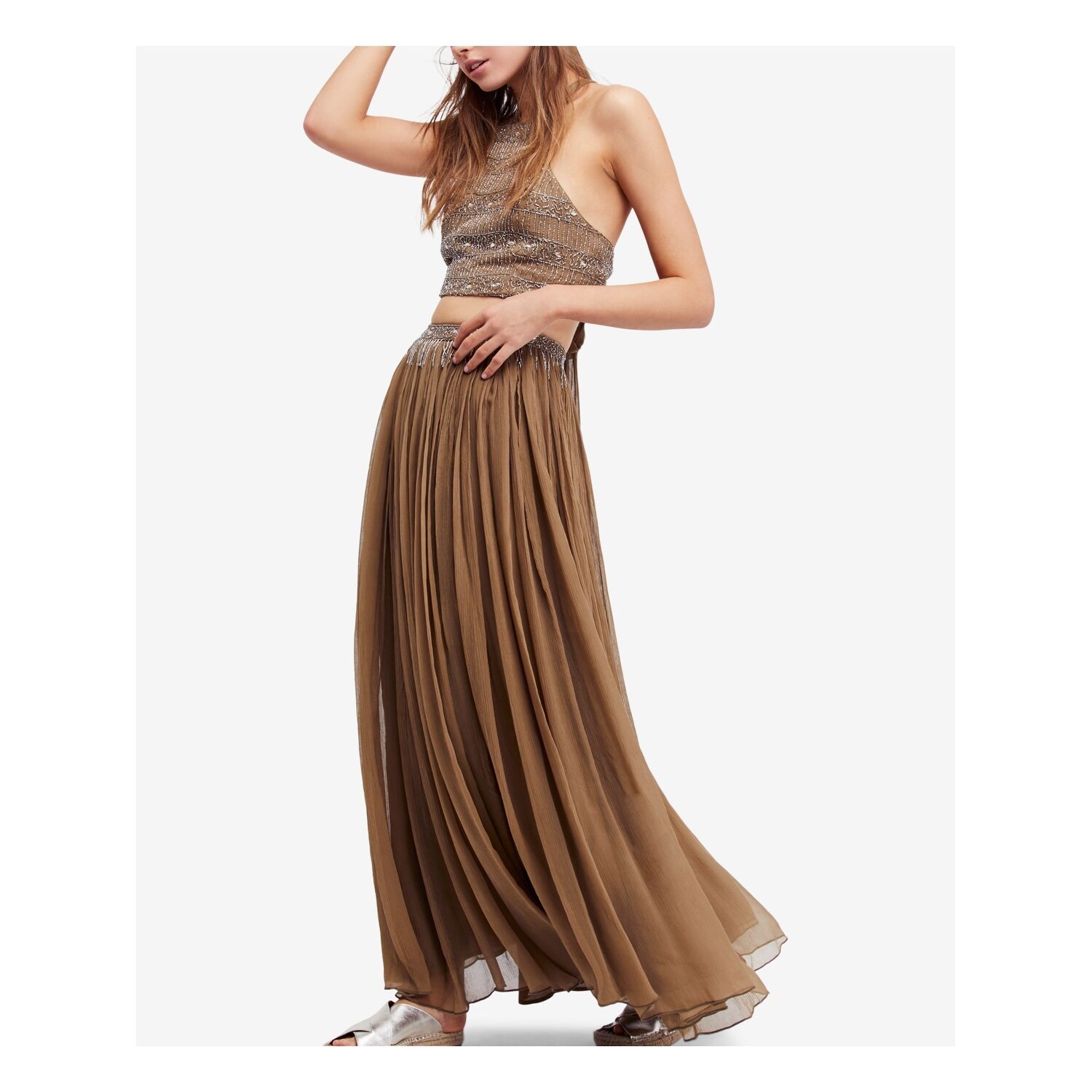 free people green dress