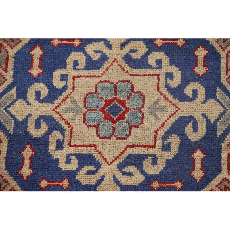 Kazak Area Rug Hand-Knotted Oriental Wool Carpet - 8'7"x 11'8"