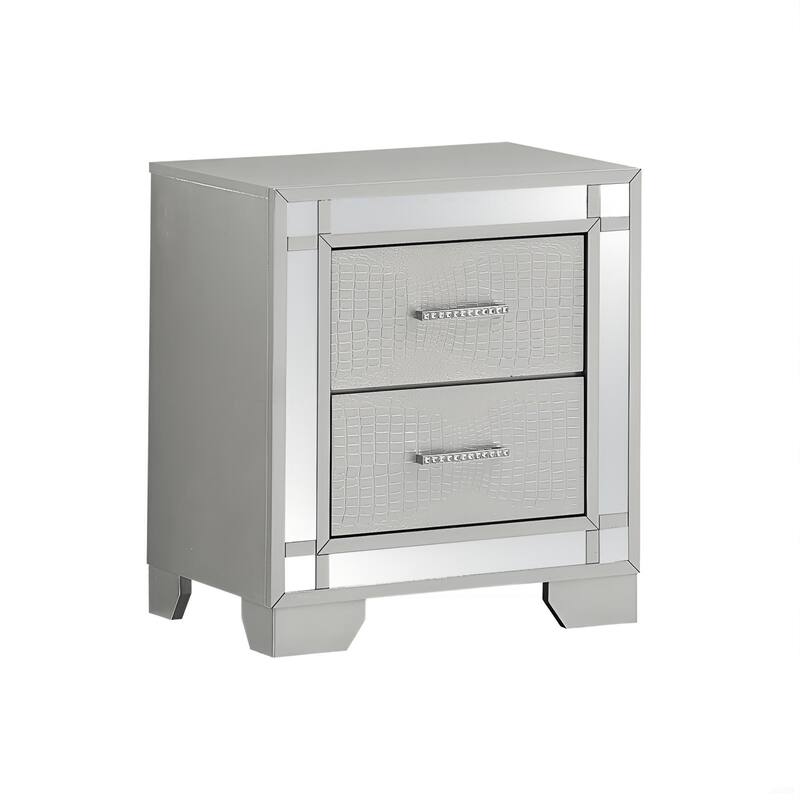 Silver Champagne Accent Table for Drinks and Decor