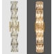 preview thumbnail 6 of 4, 6 light modern wall light crystal mounted wall sconce with gold finish