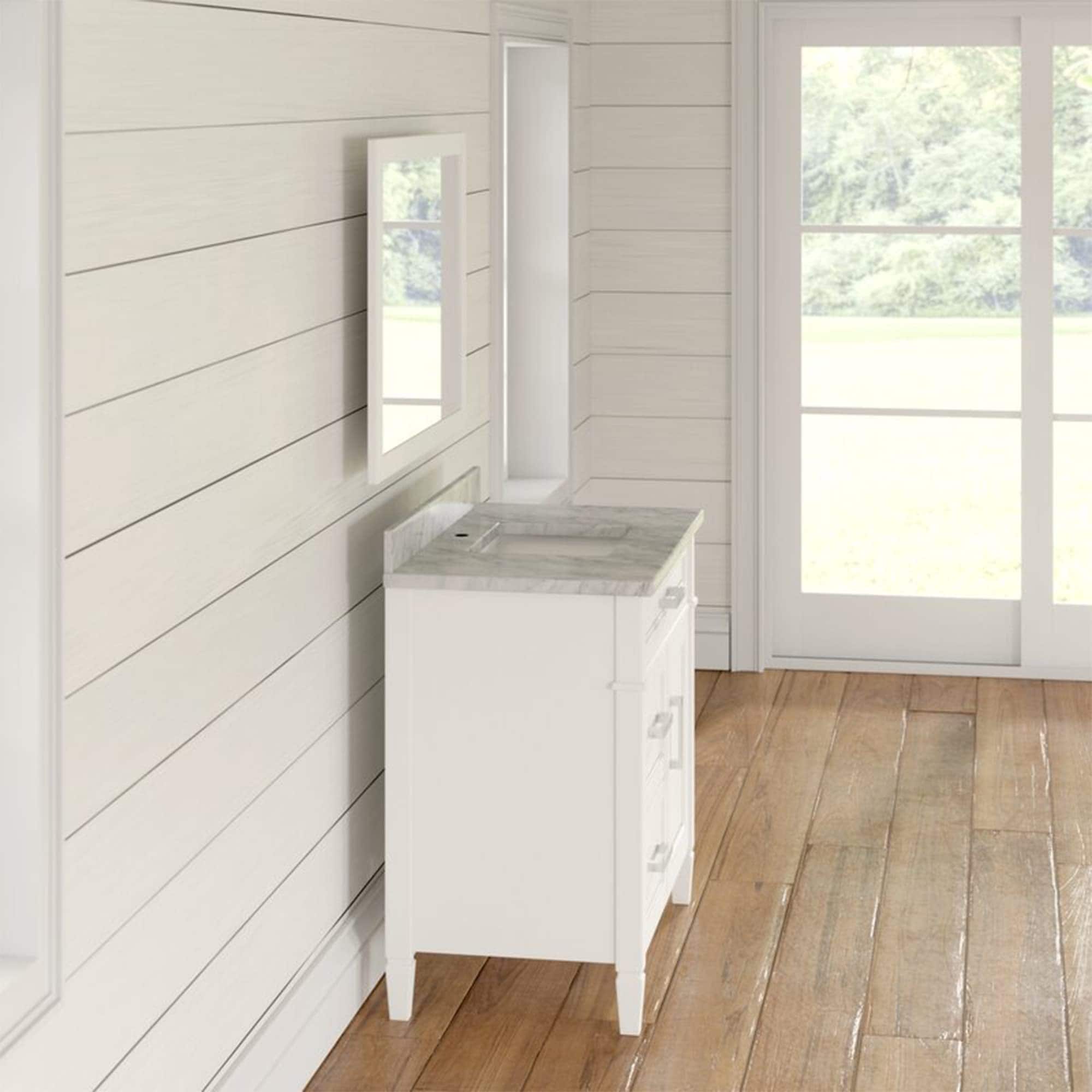 Isla 36 Single Bathroom Vanity Set with Carrara White Marble Countert –  Altair Design USA