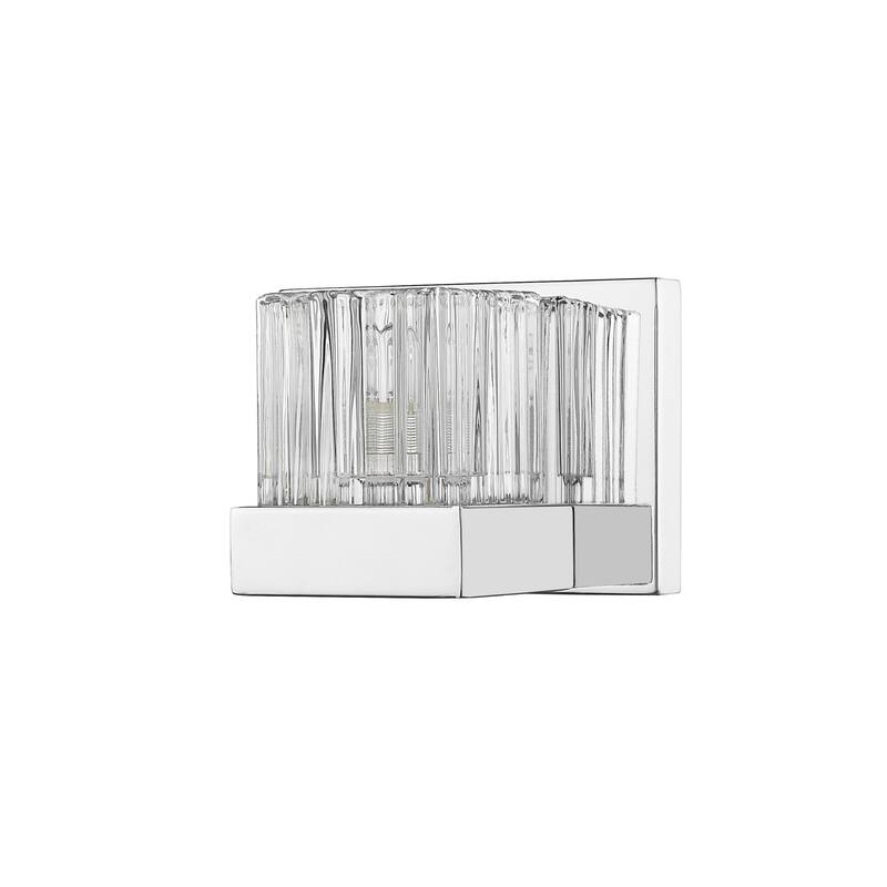 Z-Lite 468-1S Fallon 1 Light 6" Wide Ribbed Crystal Glass Bath Sconce