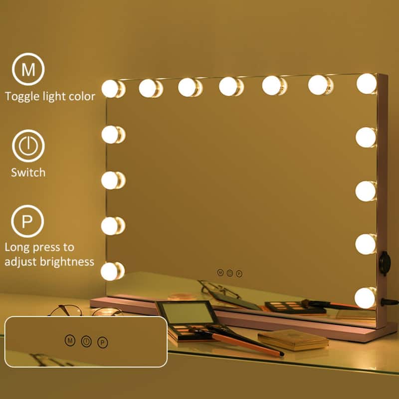 Hollywood Vanity Makeup Colorful Mirror with Lights