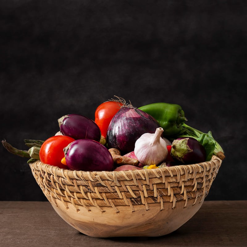 Home Soft Things Sonic Round Bowl Handmade Woven Basket - 9.8" x 9.8" x 3.5"