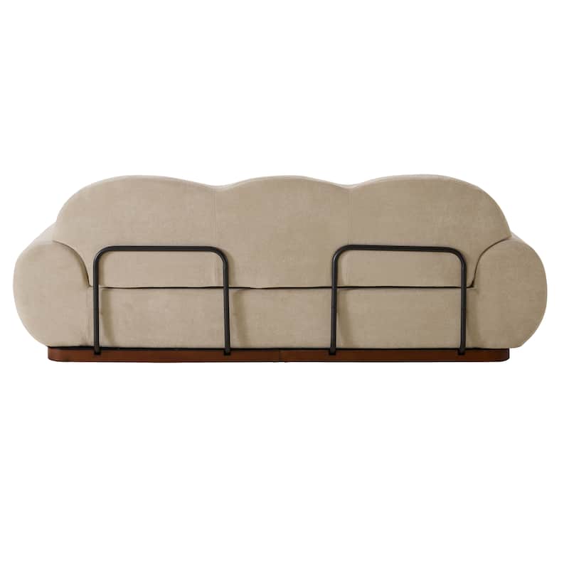 Christopher Knight Home - Cloud Modern Upholstered Chenille Curved 3-Seater Sofa with Round Arms