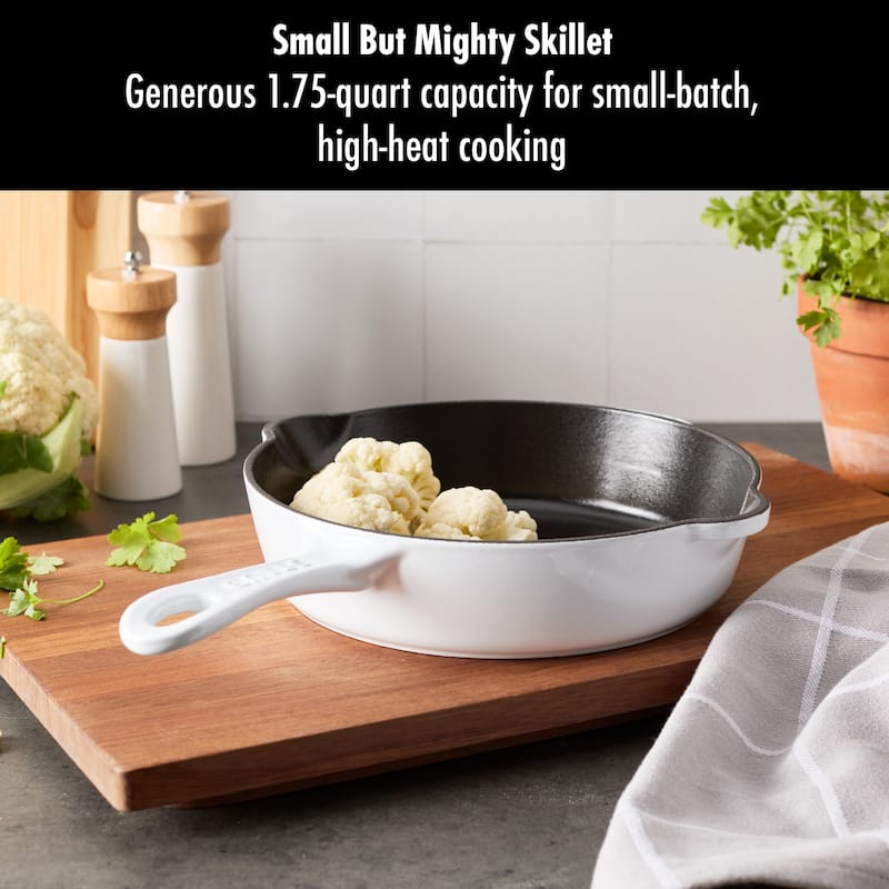 STAUB Cast Iron 8.5-inch Traditional Deep Skillet