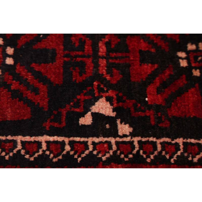 ECARPETGALLERY Hand-knotted Teimani Red Wool Rug - 4'9 x 9'10