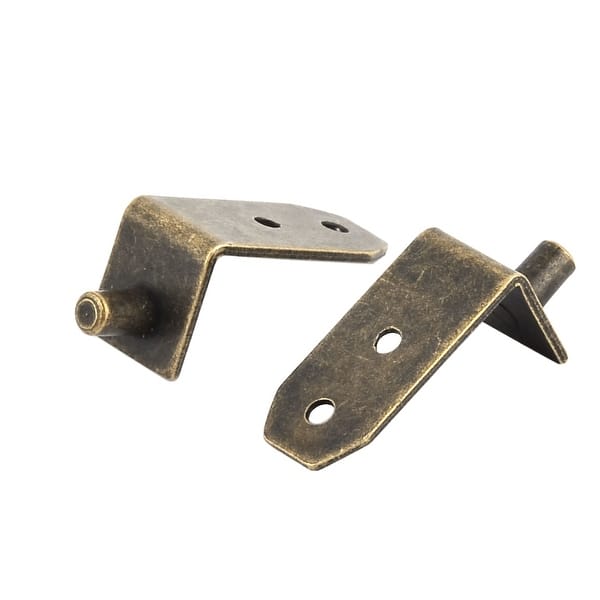 Library Metal Bookrack Bookshelf Corner Edge Brace Bracket 4Pcs