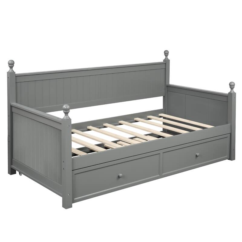 Wood Daybed with Twin Size Trundle