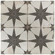 preview thumbnail 3 of 16, Merola Tile Kings Star Nero 17-5/8" x 17-5/8" Ceramic Floor and Wall Tile