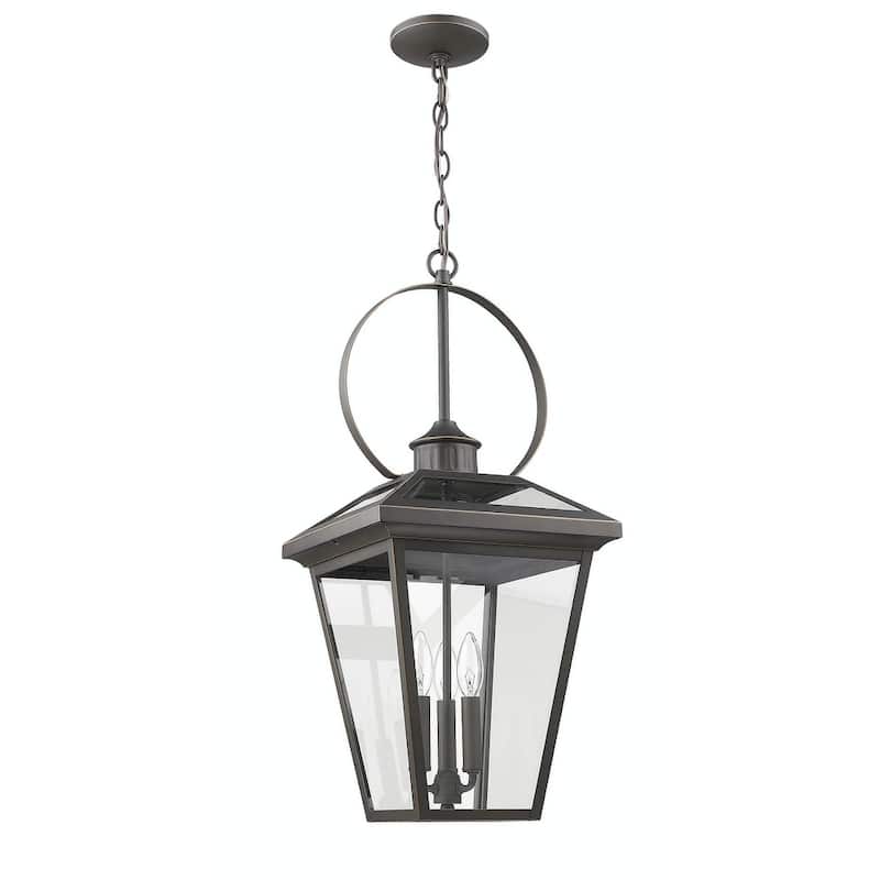 Large Outdoor Bronze Pendant with Circle