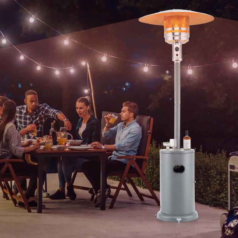 Costway 50,000 BTU Patio Heater with Wheels Round Table Design & - See Details