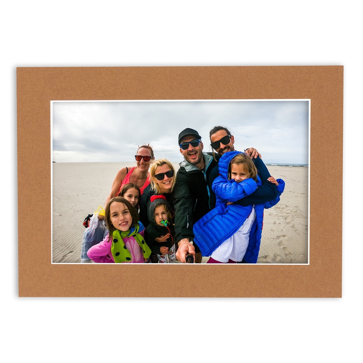  12x16 Mat for 8x10 Photo - Precut Aged Oak Brown Picture  Matboard for Frames 12 x 16 Inches - Bevel Cut to Display Art 8 x 10 Inches  - Acid Free