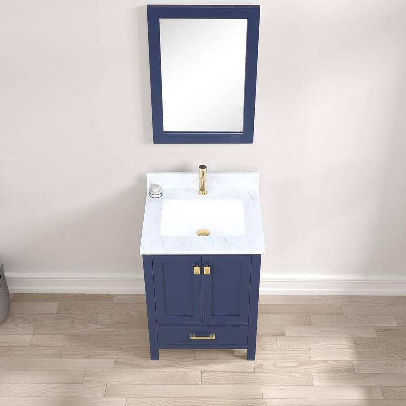 Blossom Geneva 24" Solid Wood Bathroom Vanity with Marble Top