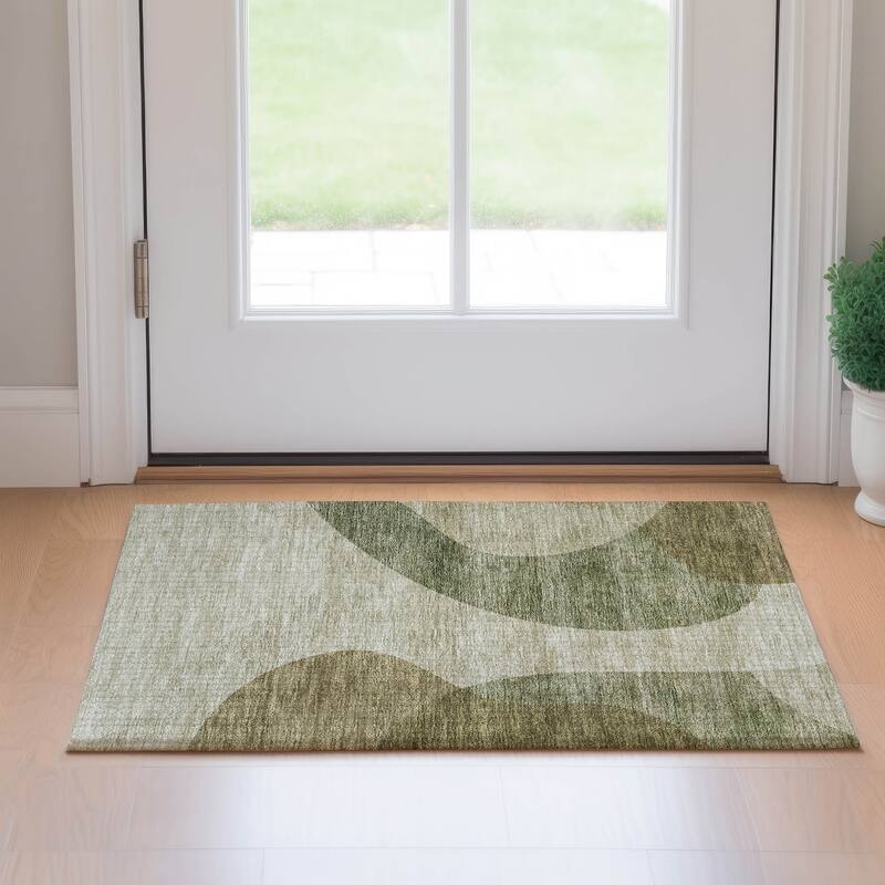 Premium Washable Super Soft Contemporary Vibes Mayfield Rug - Beige - 1' 8" x 2' 6" - Rectangle
