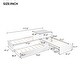 preview thumbnail 13 of 25, L-shaped Twin Size Daybed Sets w/Trundle&Drawers, Solid Pine Platform Bedframe, 3 in 1 Wood Beds Frame Linked with Built-in Desk