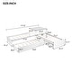 preview thumbnail 44 of 55, Twin Size L-Shaped Upholstered Platform Bed with Trundle and Two Drawers Linked, Solid Pine Wood Bed Frame, Built-in Desk
