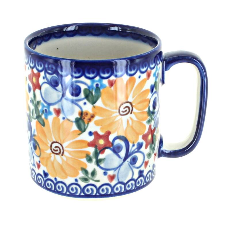 Blue Rose Polish Pottery Vena Mug - Butterfly