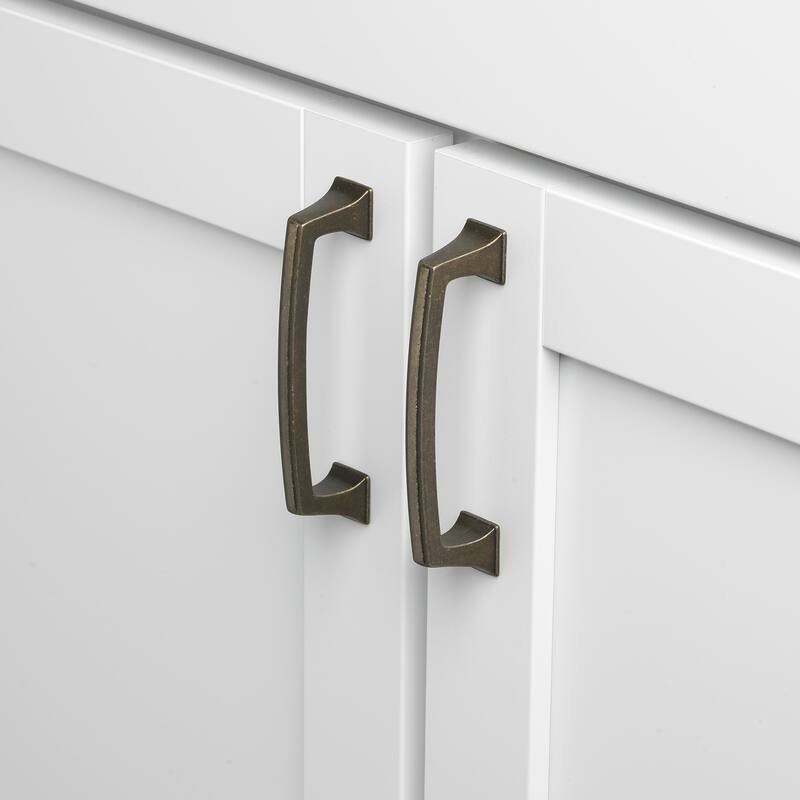 GlideRite 5-Pack 3 in. Center Antique Deco Base Cabinet Pulls