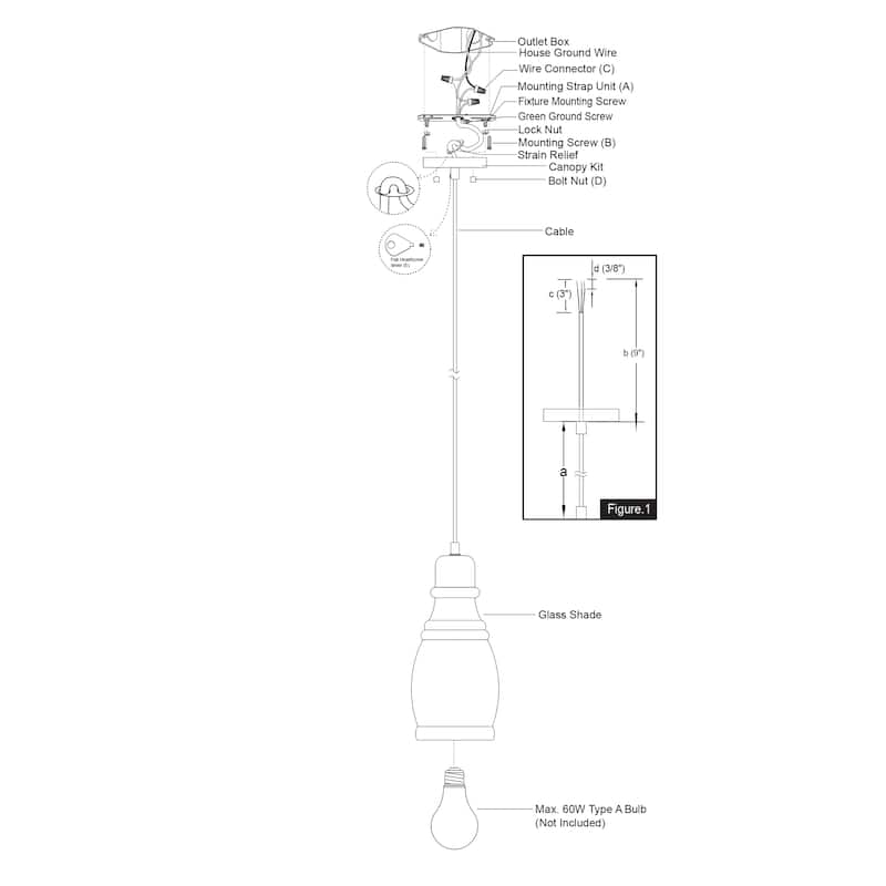 Millie Matte Black Mini Pendant Ceiling Light Smoke Gray Glass - 5.25-in W x 11.75-in H x 5.25-in D