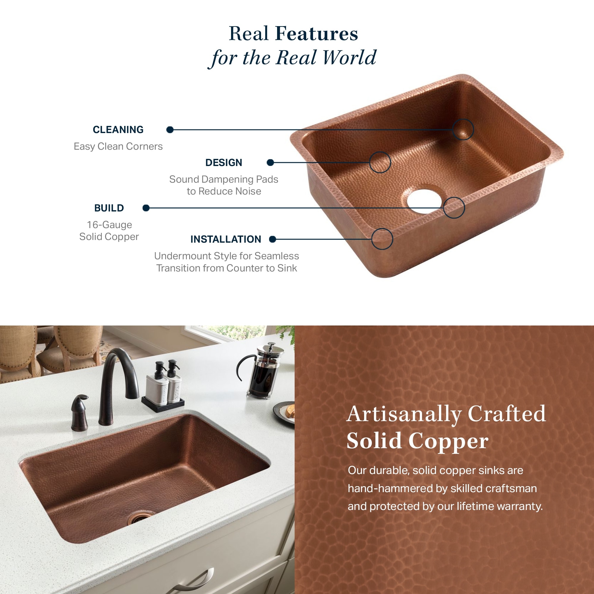 Pollock Undermount Solid Copper 12 in. Single Bowl Kitchen Sink in Aged Copper Pollock Undermount Solid Copper 12 in. Single Bowl Kitchen Sink in Aged Copper
