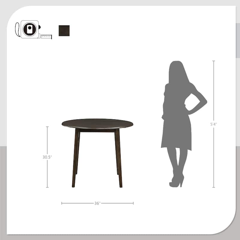 Corinne Wood Drop Leaf 5-Piece Dining Set