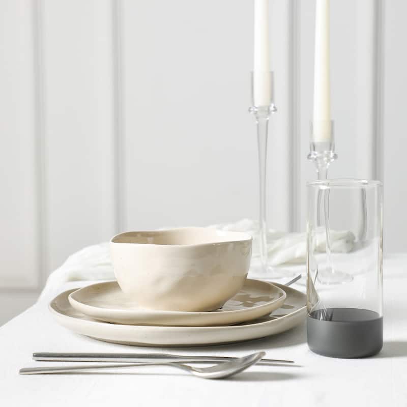 Stone Lain Mirella Stoneware, Borosilicate Glass Dinnerware Set