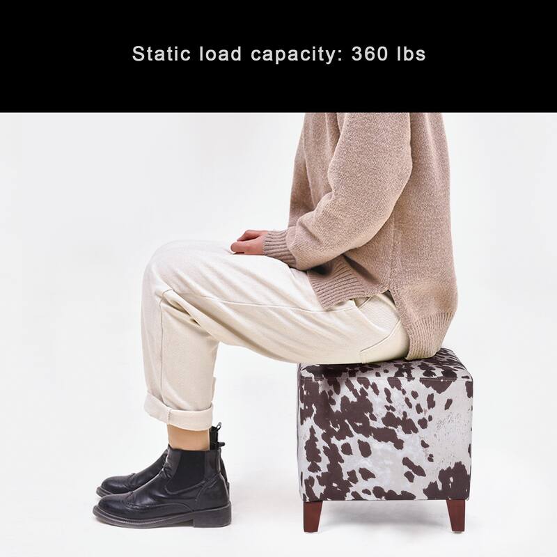 Adeco Simple British Style Passionate Cube Ottoman Footstool
