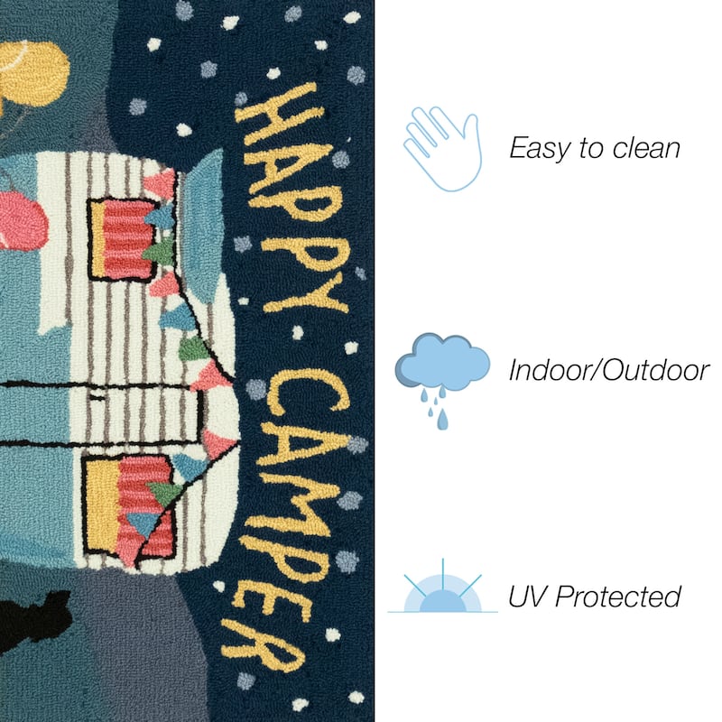 Liora Manne Frontporch Happy Camper Indoor/Outdoor Rug